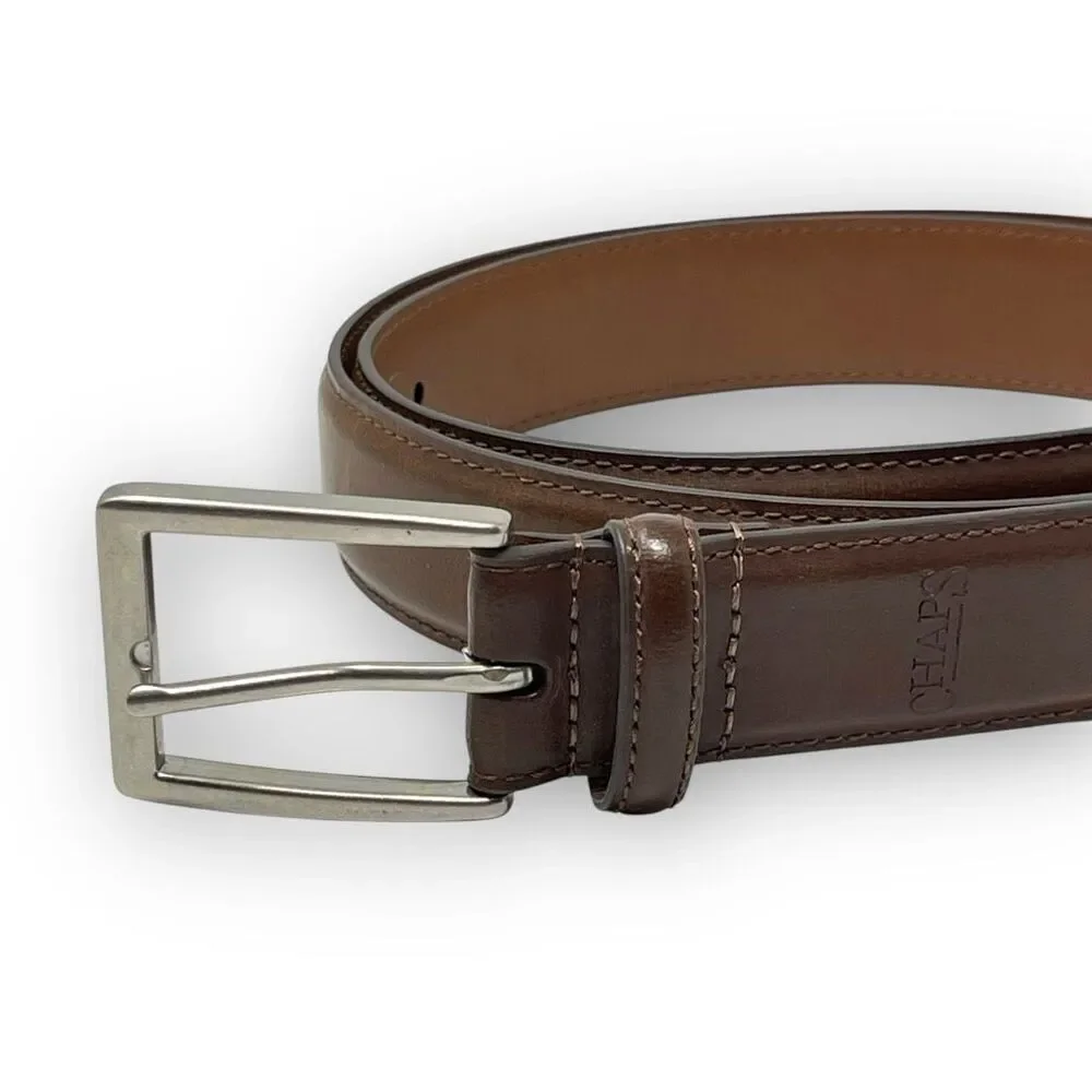 Chaps Brown Leather Belt Men’s Size 38